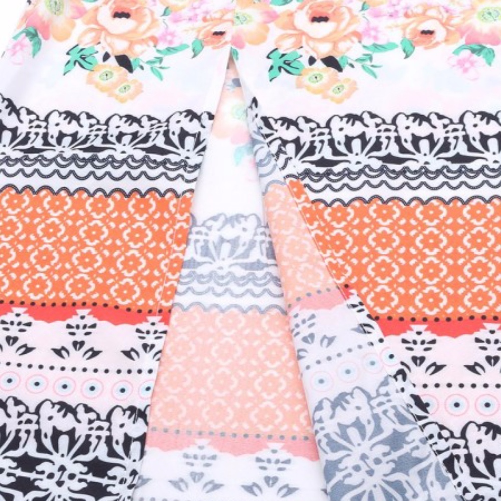 Multicolor Vintage Boho Print Slit Maxi Dress - Picture 7 of 8